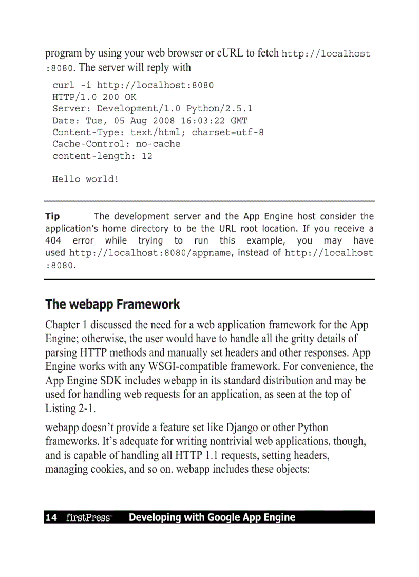 image for page Developing with Google App Engine