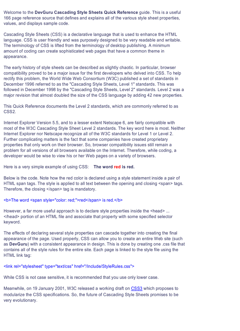 image for page CSS Quick Reference