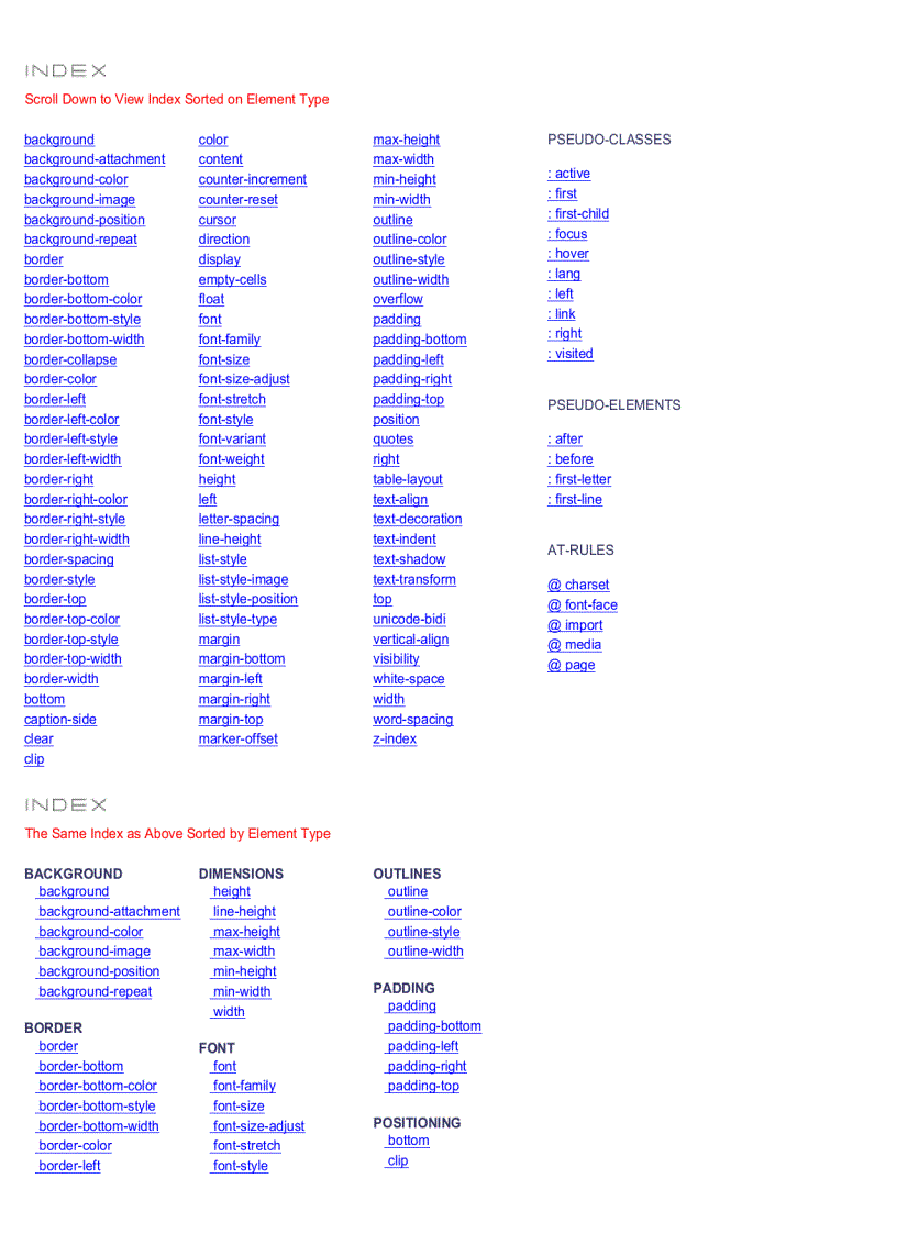 image for page CSS Quick Reference