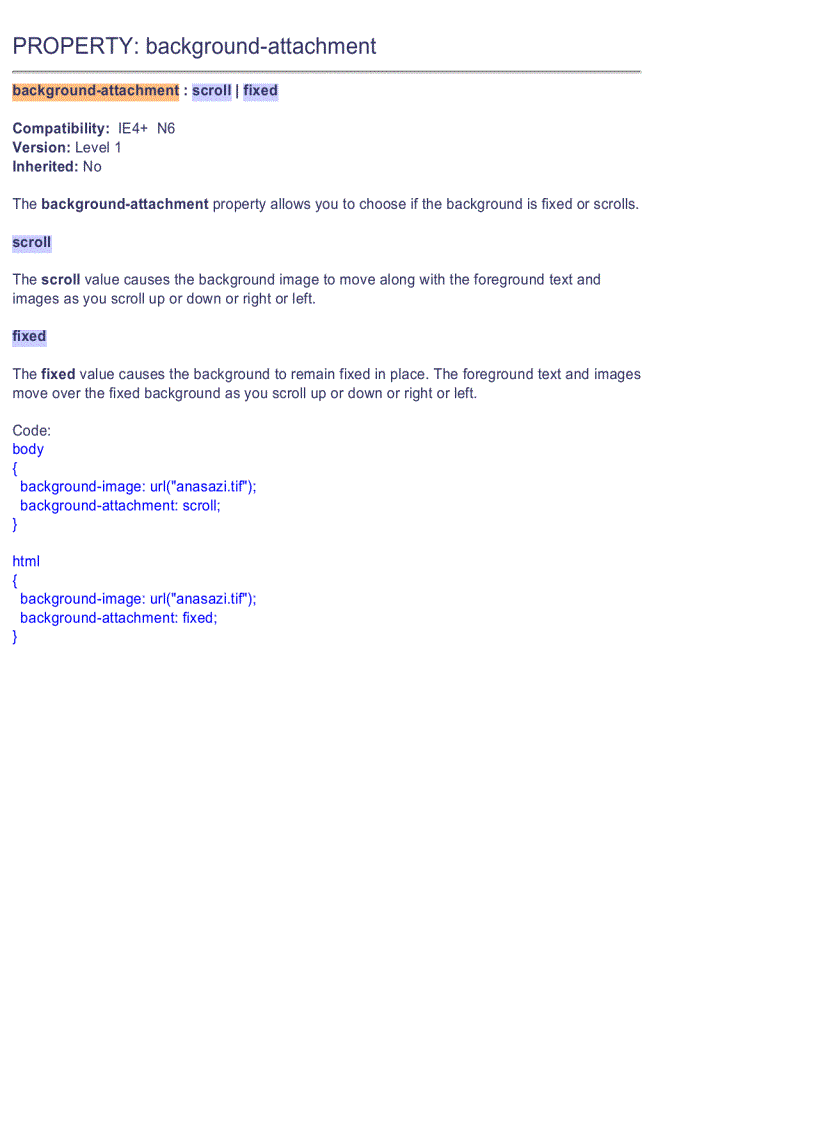 image for page CSS Quick Reference