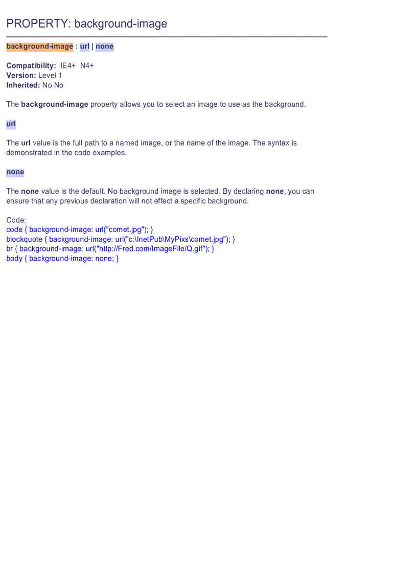 image for page CSS Quick Reference