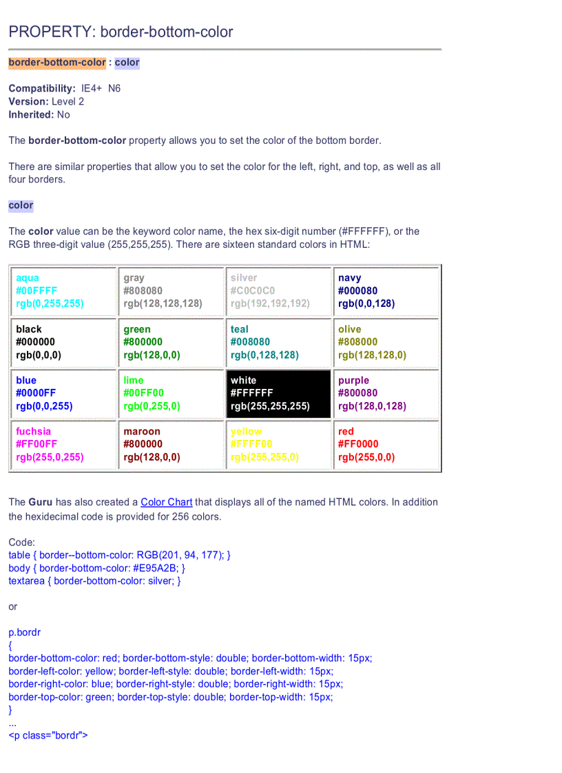 image for page CSS Quick Reference