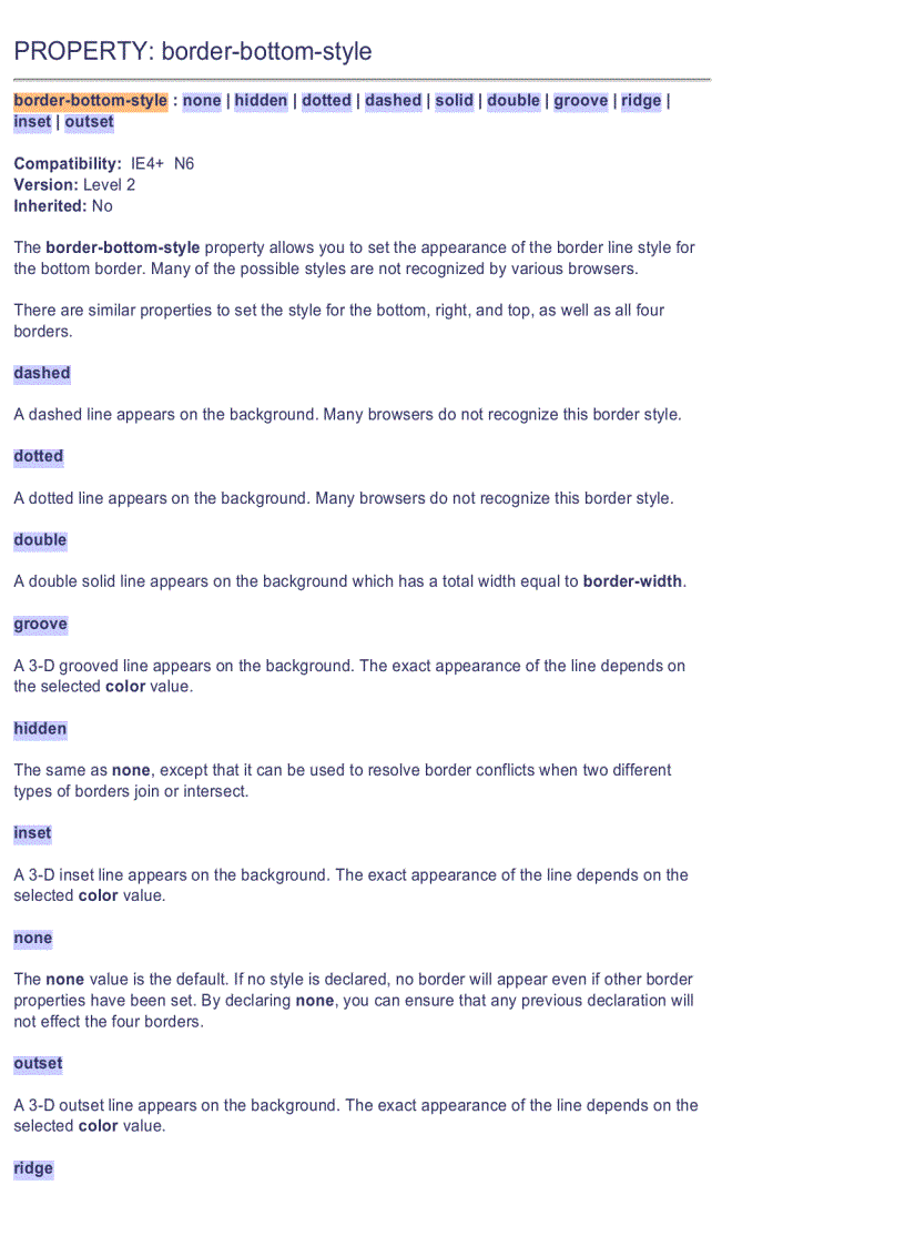 image for page CSS Quick Reference