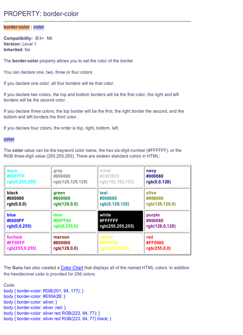 image for page CSS Quick Reference