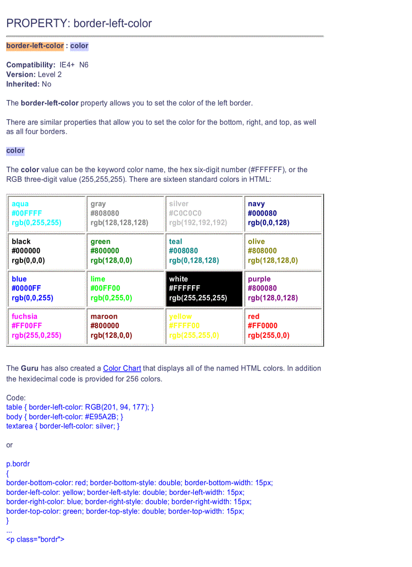 image for page CSS Quick Reference