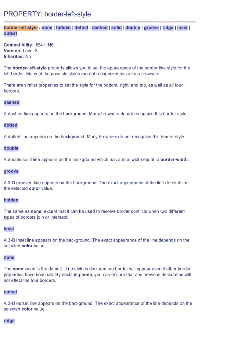 image for page CSS Quick Reference