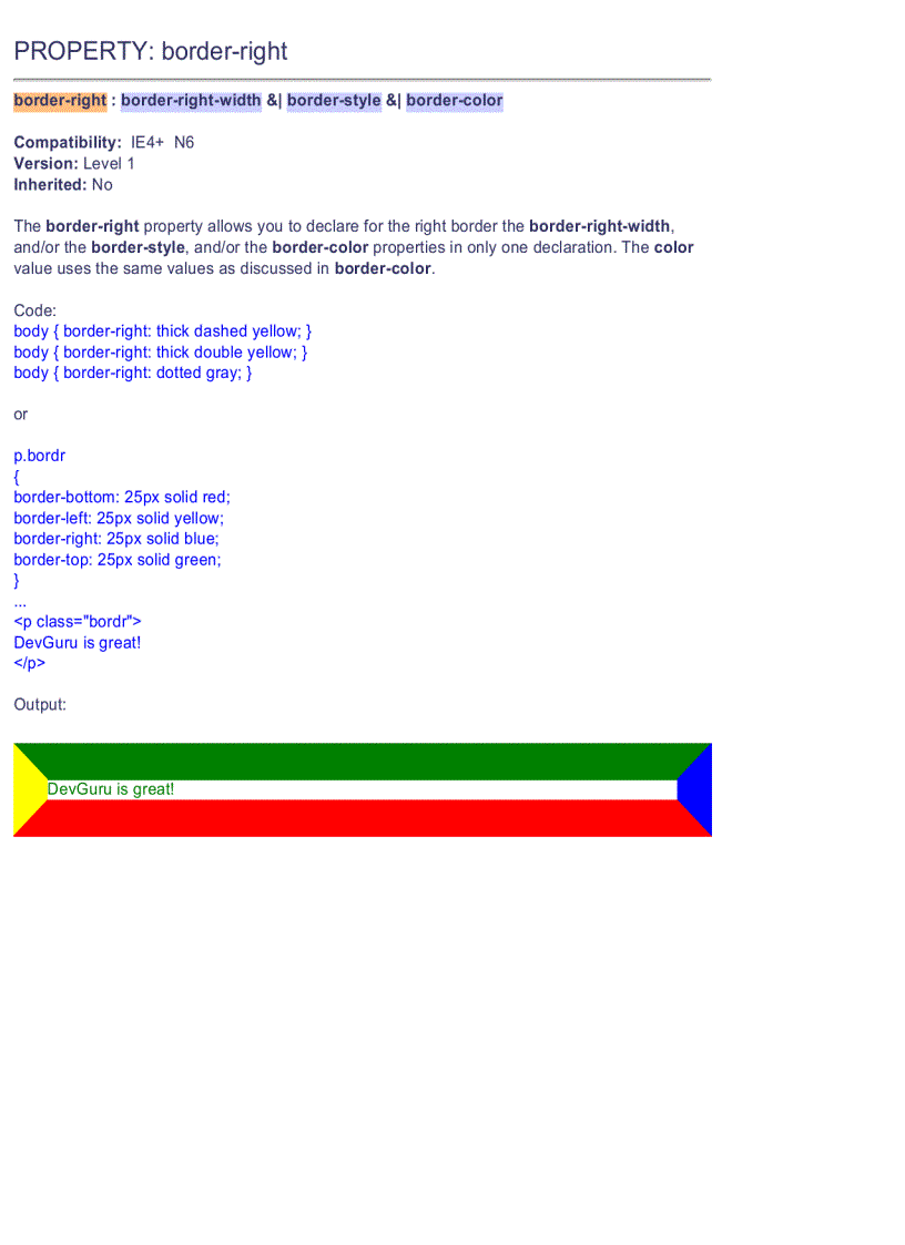 image for page CSS Quick Reference