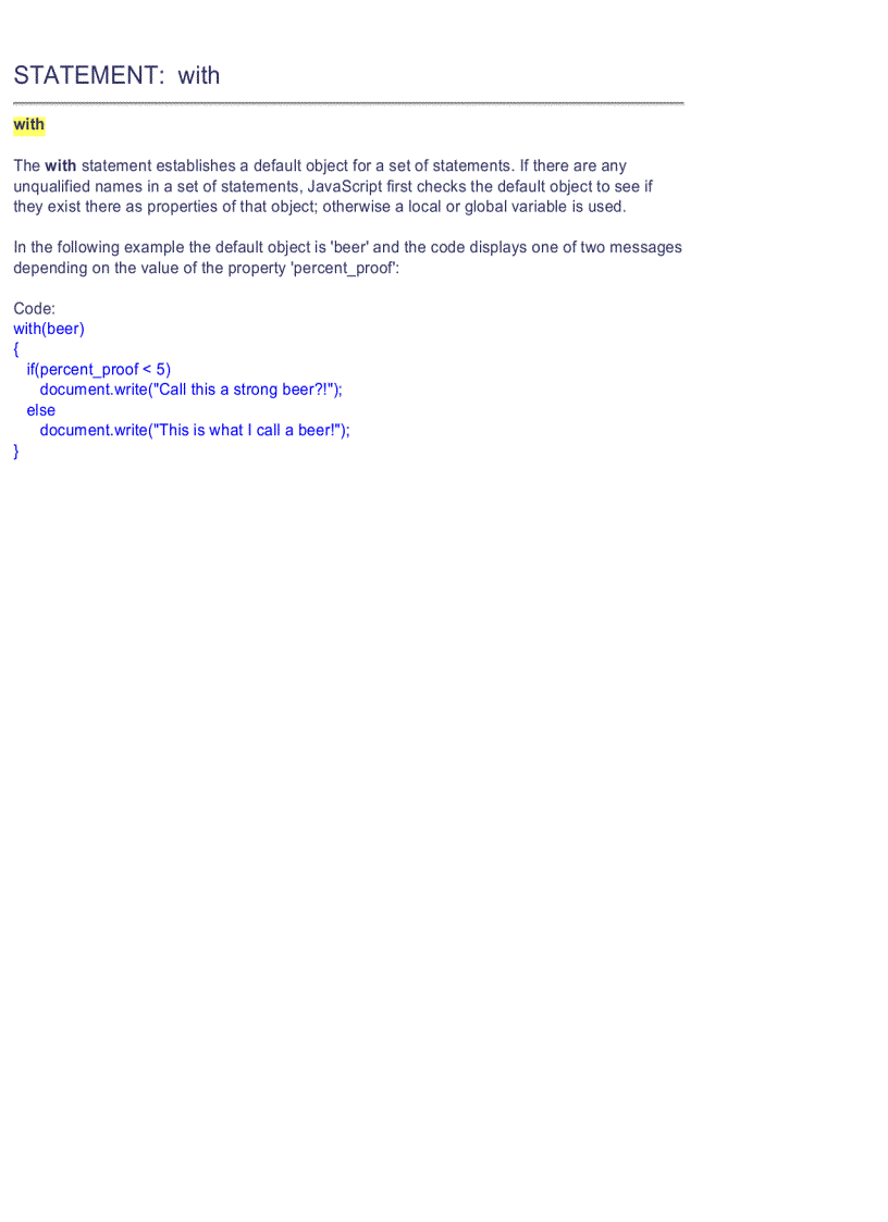 image for page JavaScript Quick Reference