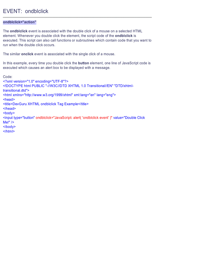 image for page XHTML Quick Reference
