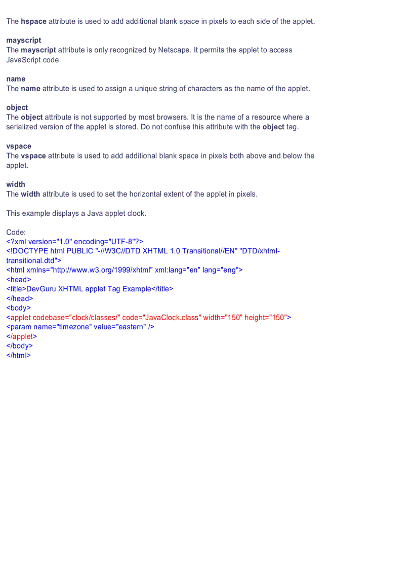 image for page XHTML Quick Reference