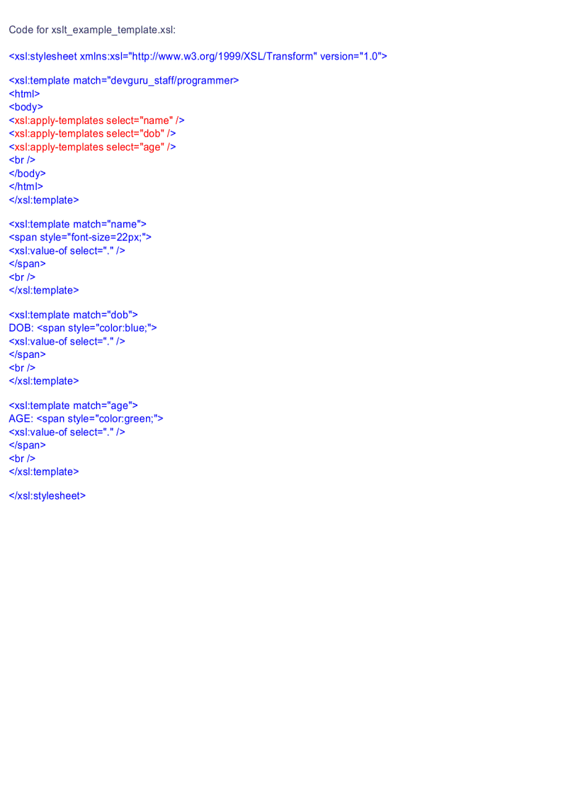 image for page XSLT Quick Reference