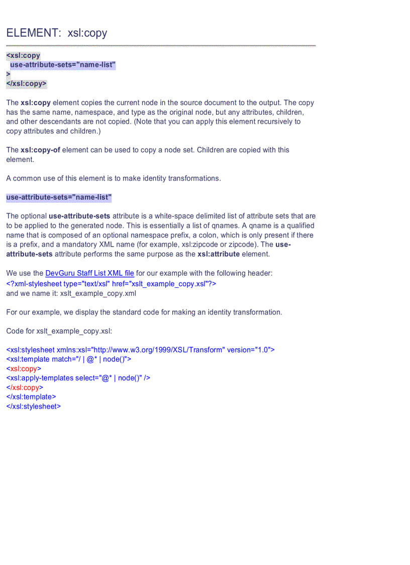 image for page XSLT Quick Reference