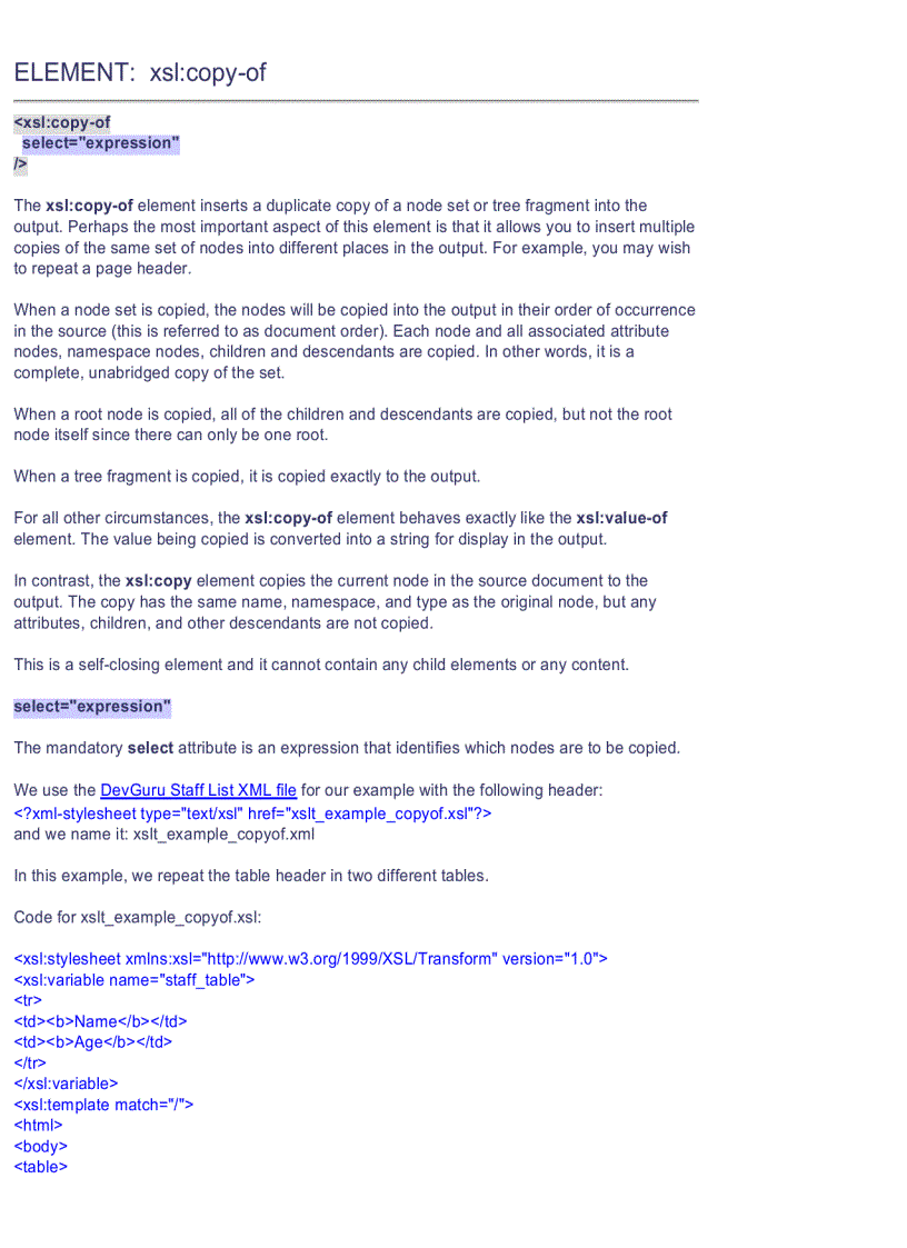 image for page XSLT Quick Reference