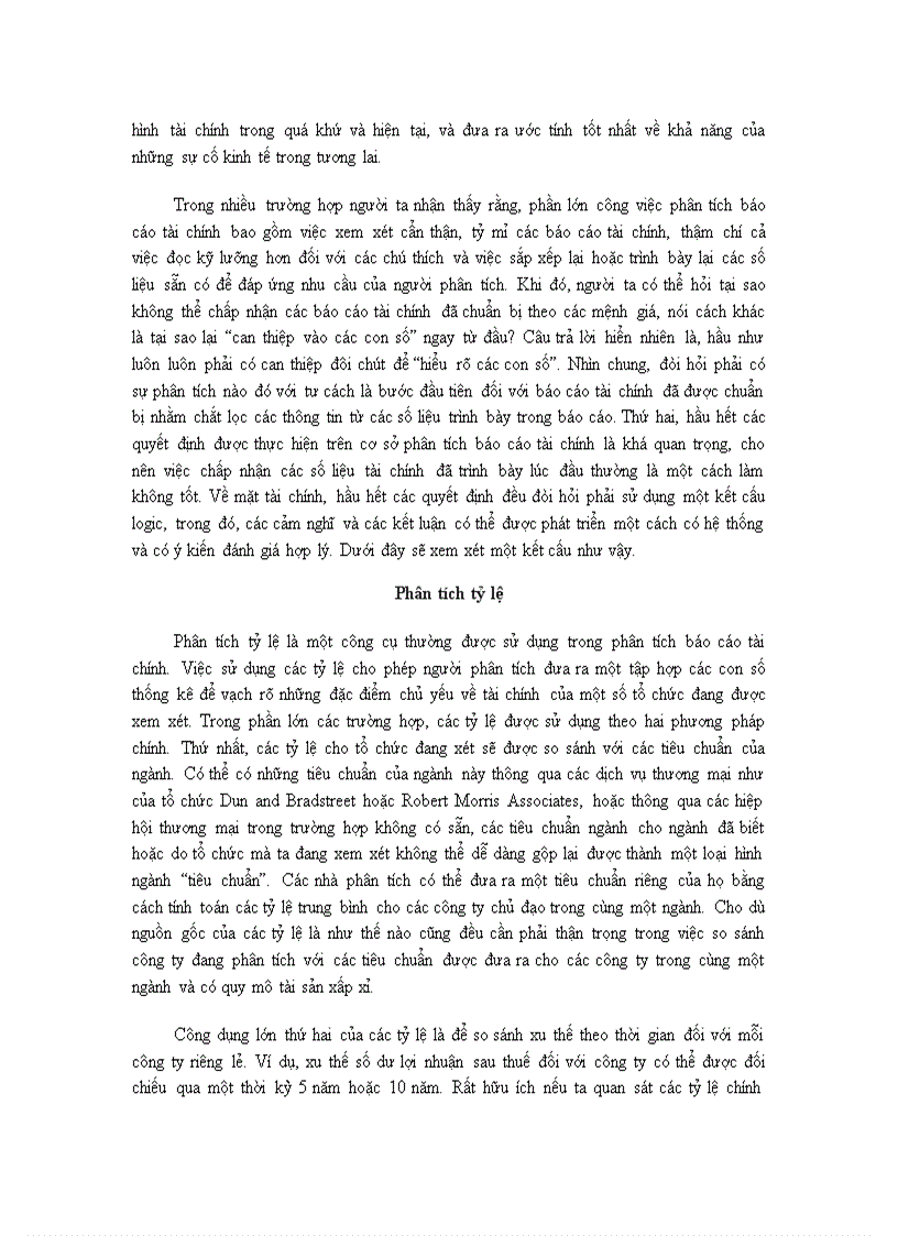 image for page PHÂN TÍCH BÁO CÁO TÀI CHÍNH Các mục tiêu phân tích báo cáo tài chính 1