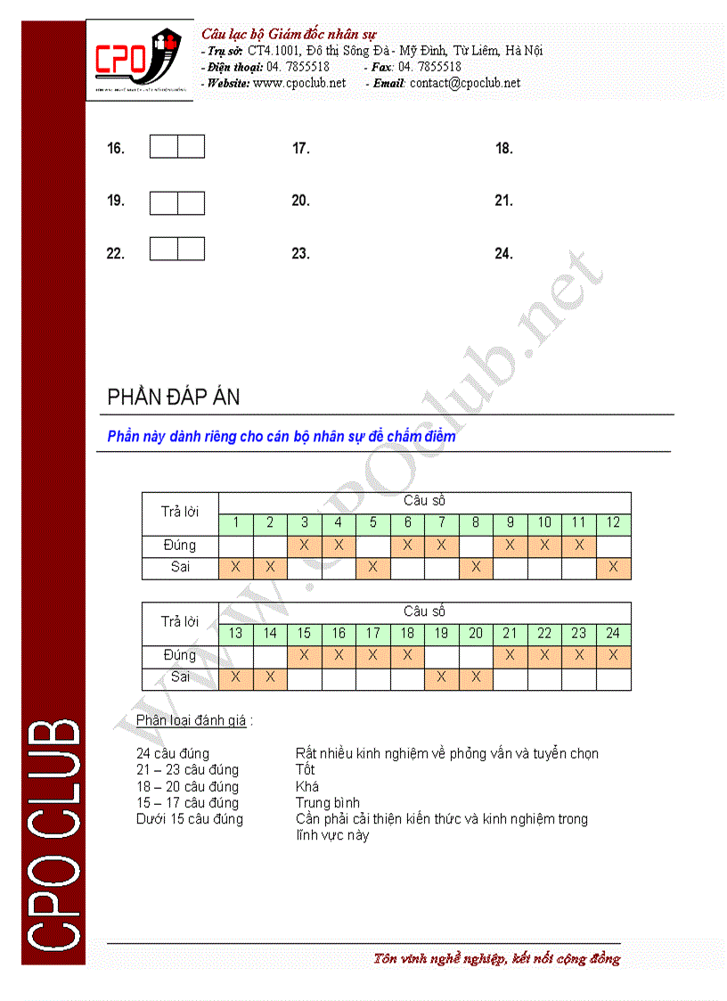 image for page Bài trắc nghiệm kỹ năng phỏng vấn
