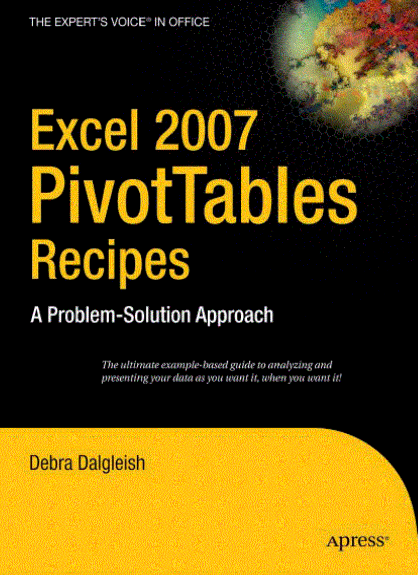 image for page Excel 2007 PivotTables Recipes A Problem Solution Approach