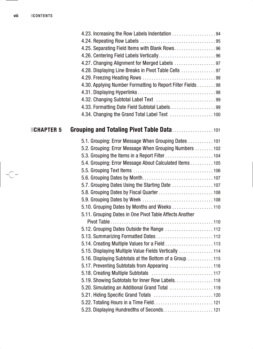 image for page Excel 2007 PivotTables Recipes A Problem Solution Approach