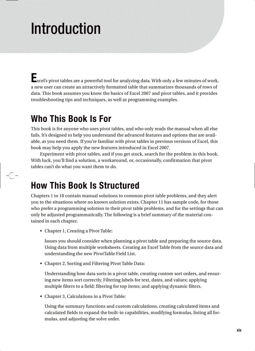 image for page Excel 2007 PivotTables Recipes A Problem Solution Approach