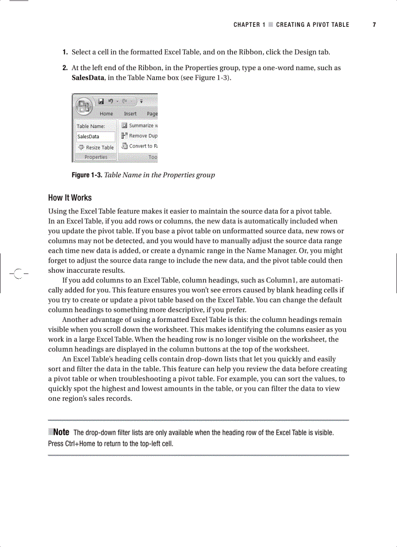 image for page Excel 2007 PivotTables Recipes A Problem Solution Approach