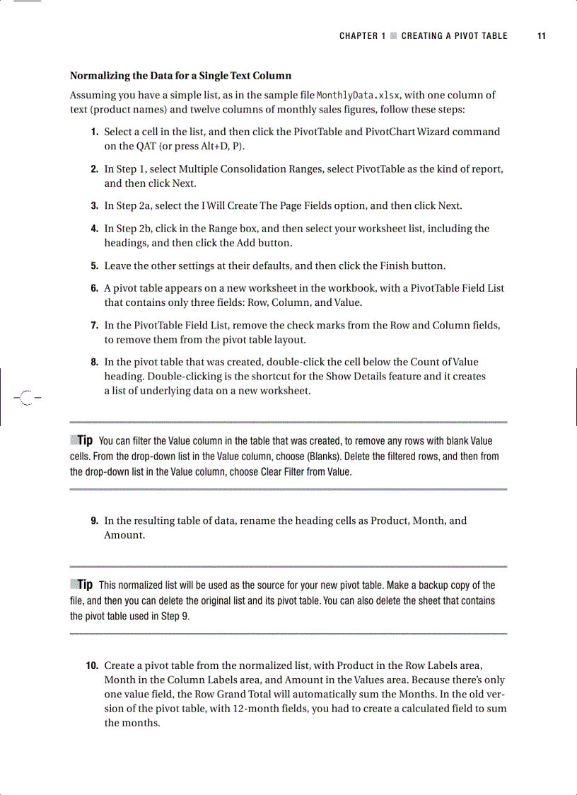 image for page Excel 2007 PivotTables Recipes A Problem Solution Approach