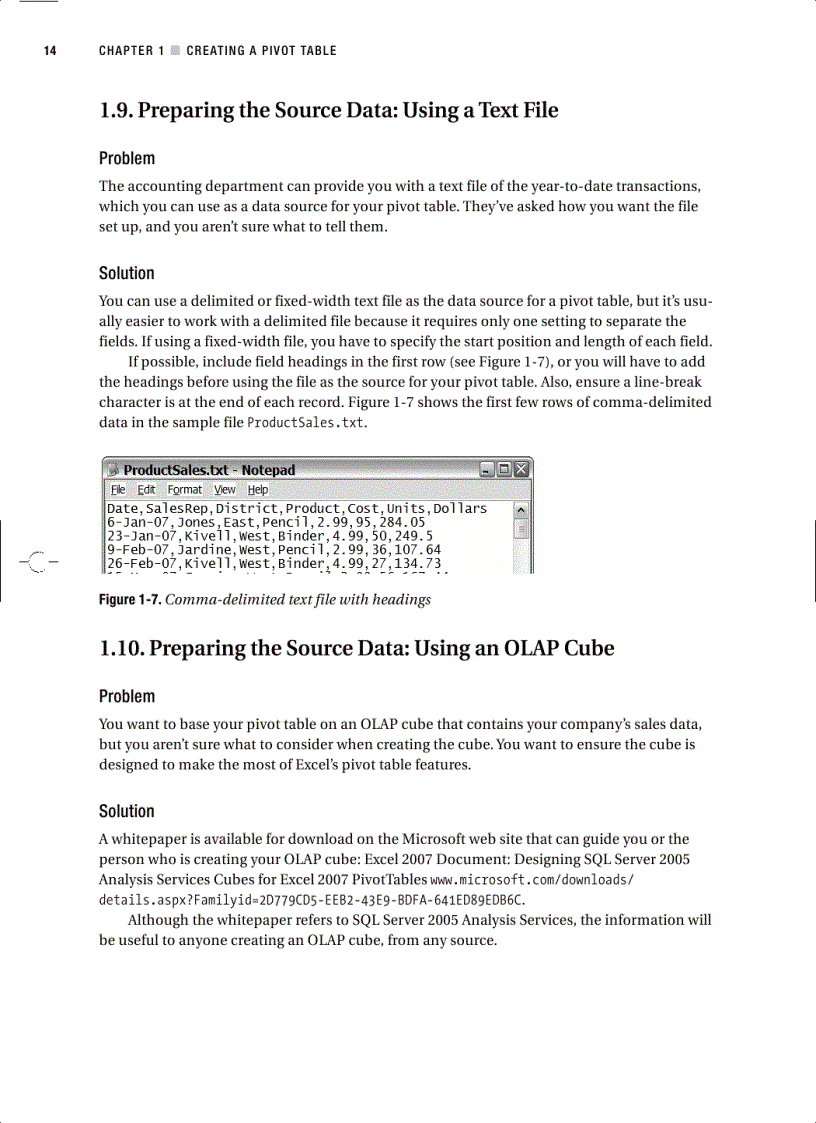 image for page Excel 2007 PivotTables Recipes A Problem Solution Approach