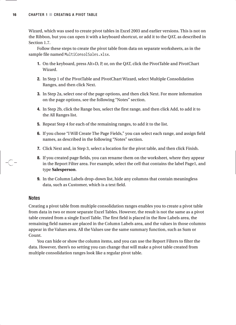 image for page Excel 2007 PivotTables Recipes A Problem Solution Approach
