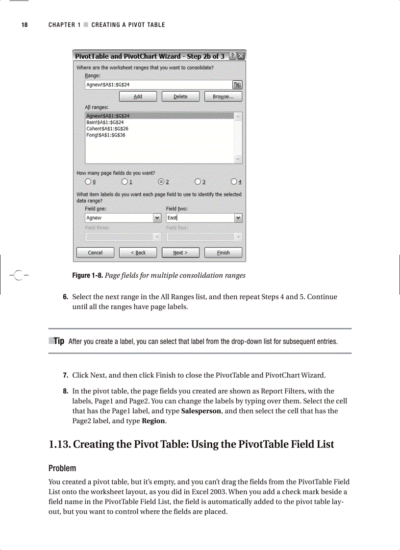 image for page Excel 2007 PivotTables Recipes A Problem Solution Approach
