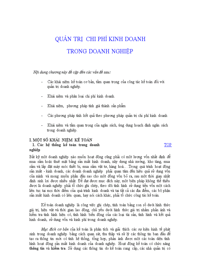 image for page Quản trị chi phí kinh doanh trong doanh nghiệp