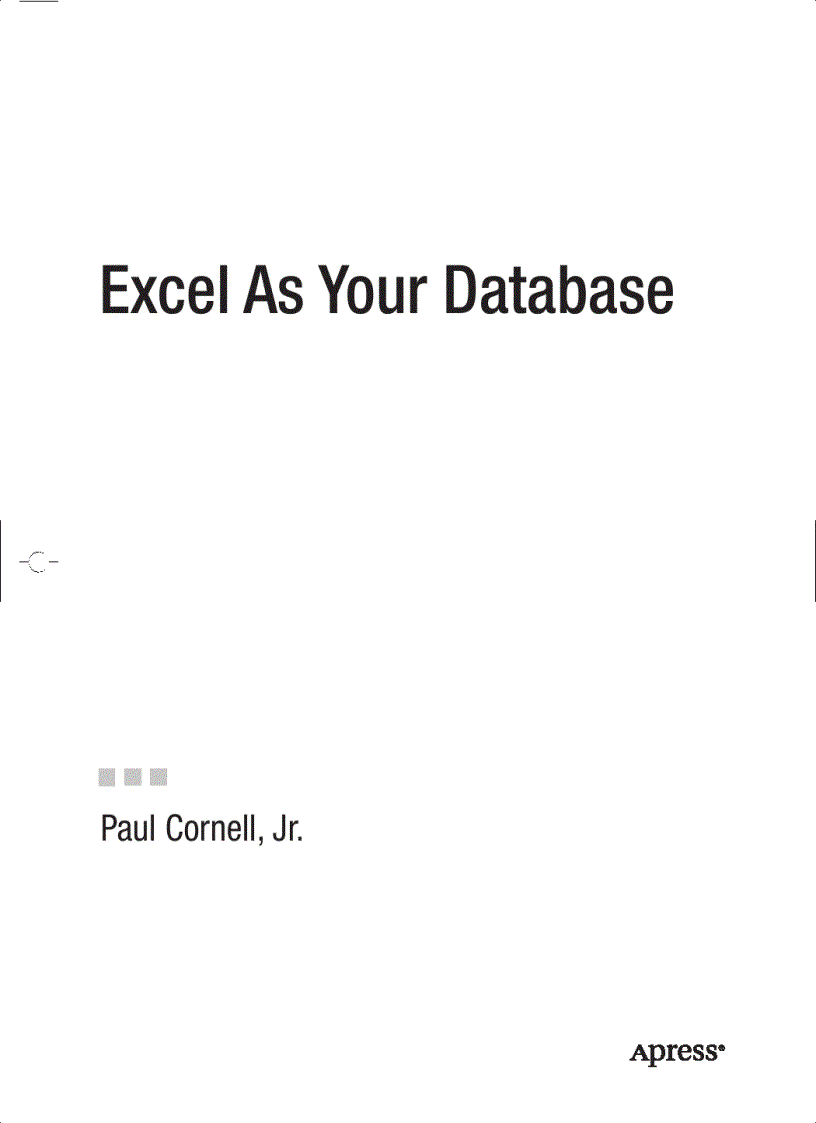 image for page Excel As Your Database