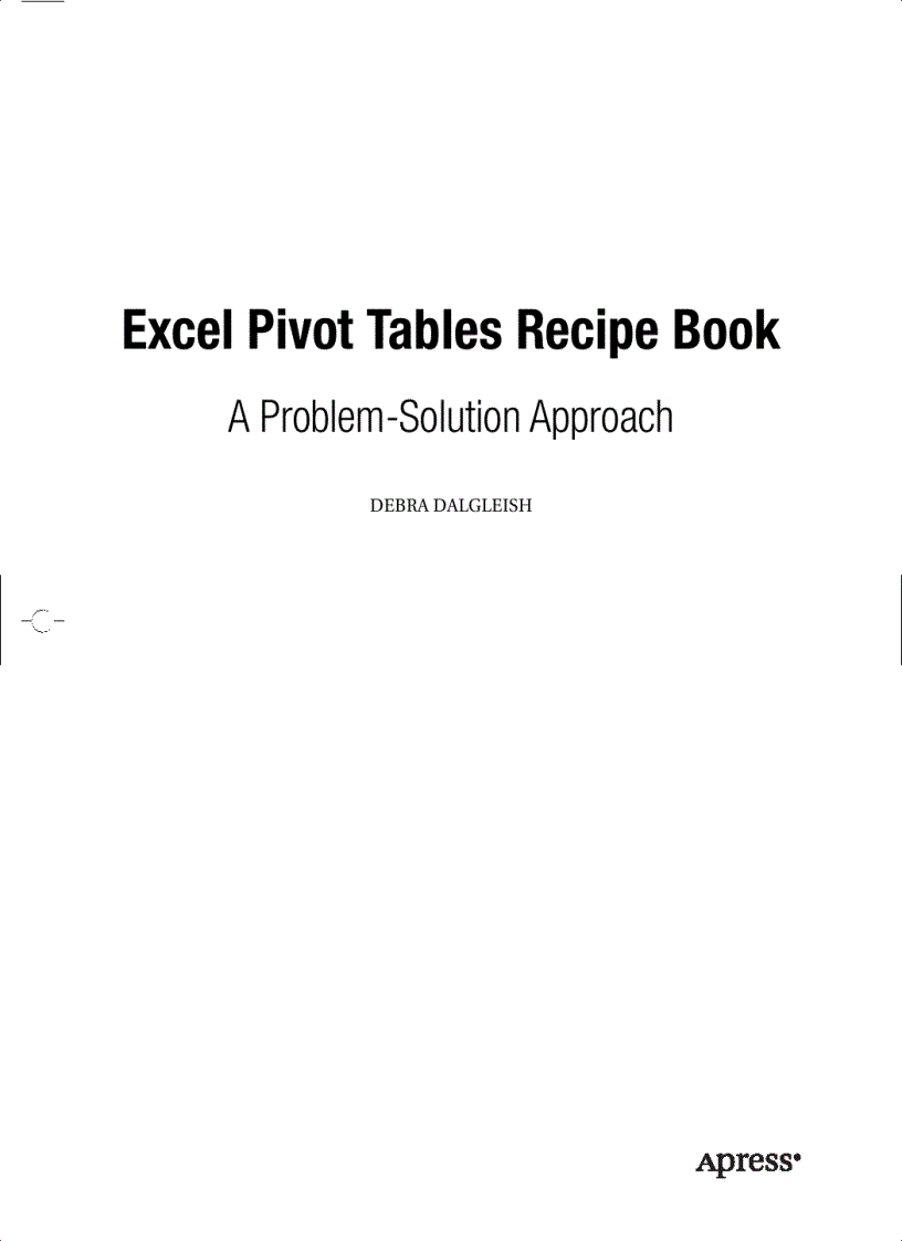 image for page Excel Pivot Tables Recipe Book A Problem Solution Approach