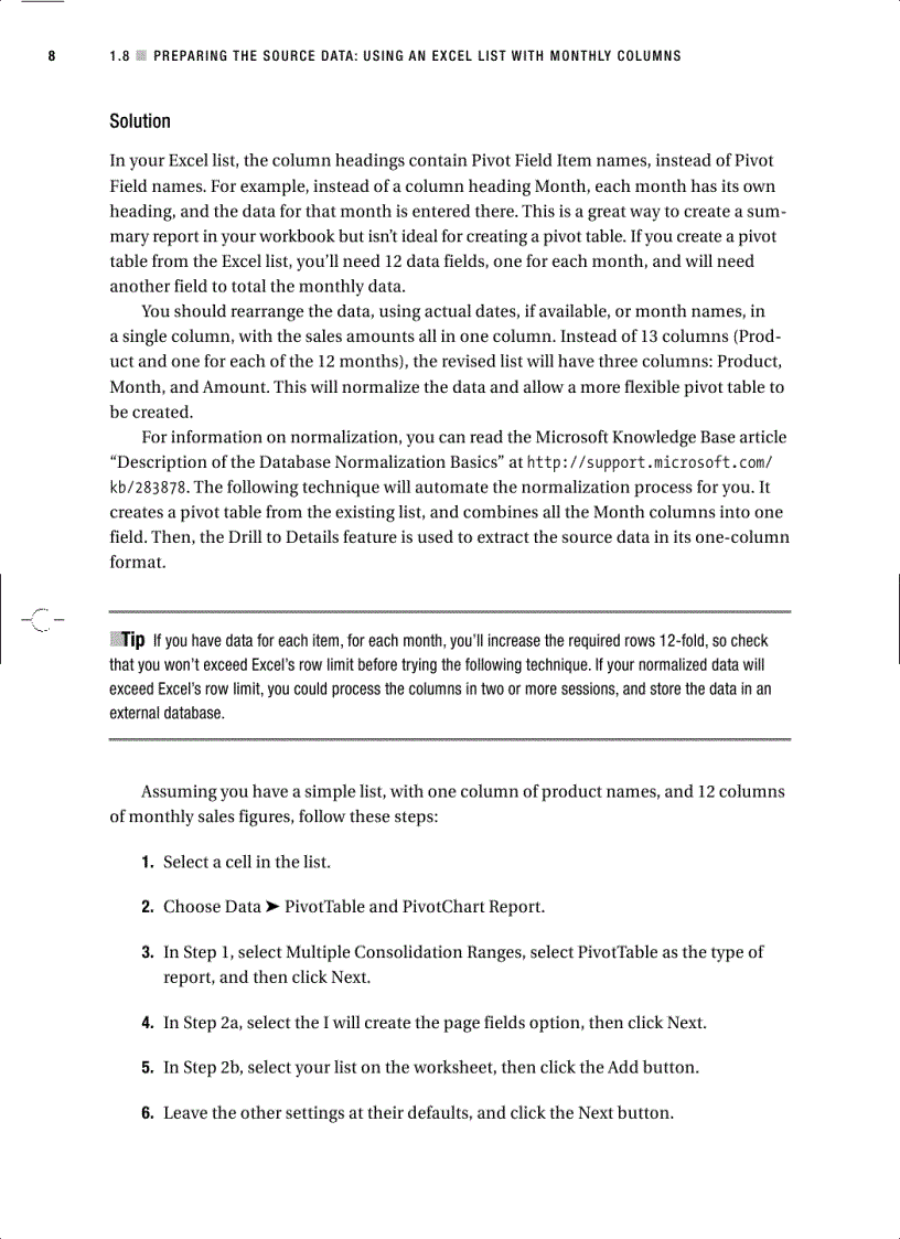 image for page Excel Pivot Tables Recipe Book A Problem Solution Approach