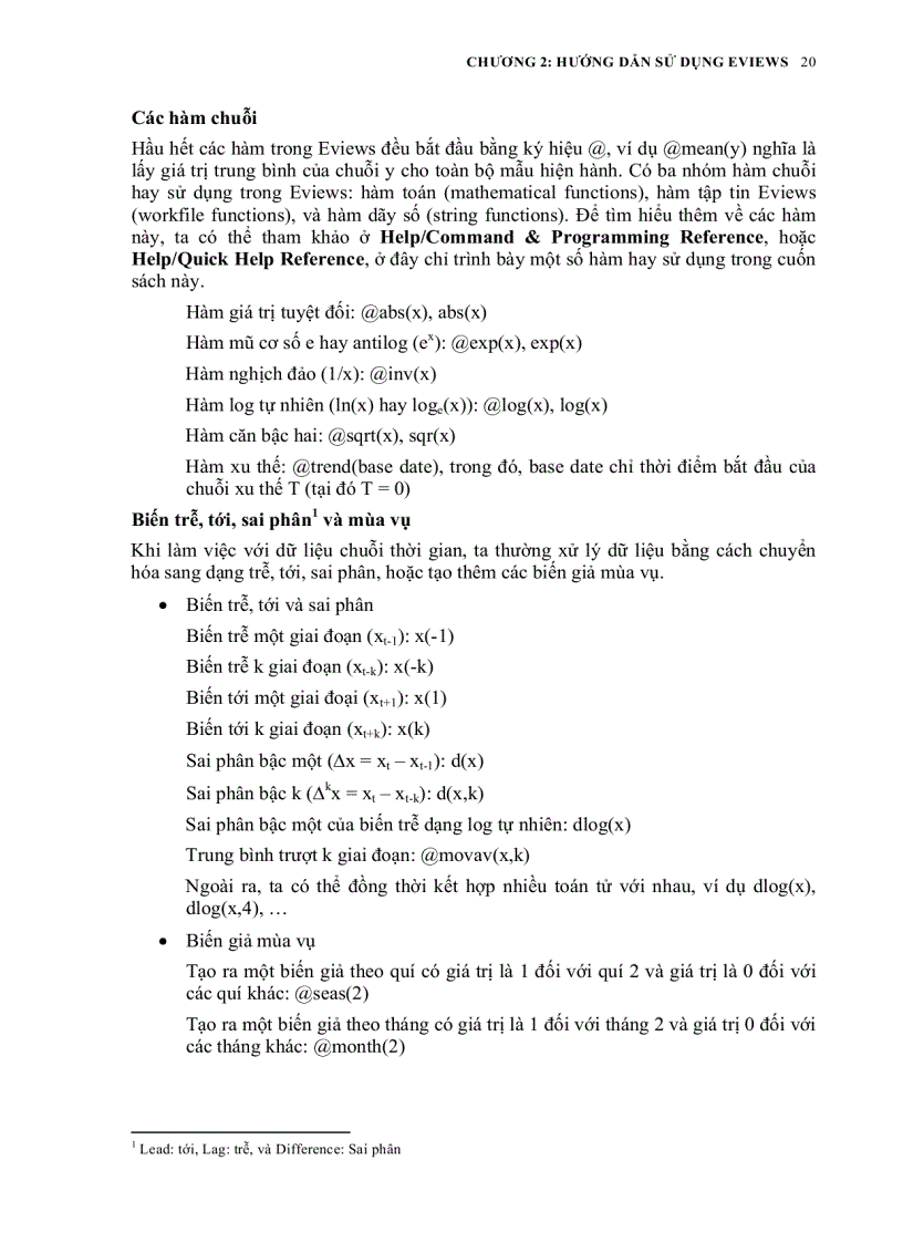 image for page Cách sử dụng Eviews thực hành trong kinh tế lượng sử dụng eviews trong kinh tế lượng 2