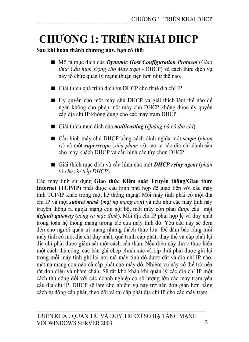 image for page Triển khai quản trị và duy trì cơ sở hạ tầng mạng với microsoft windows server 2003