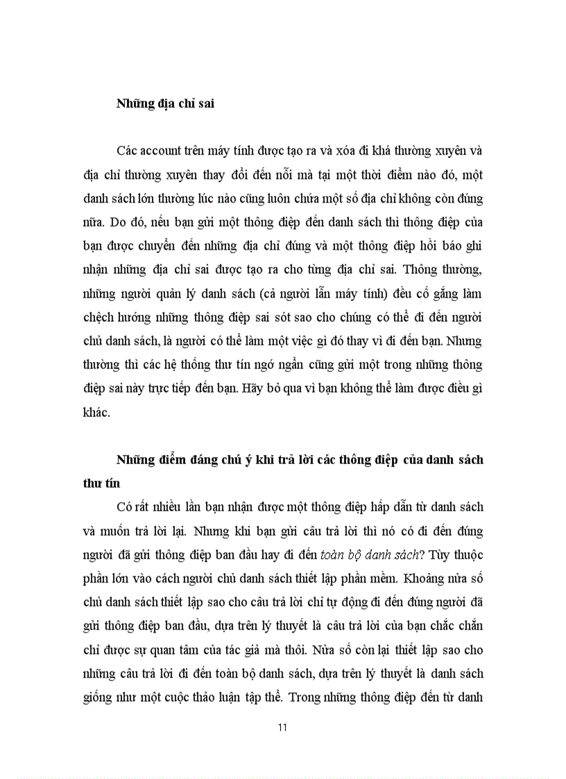 image for page Sử dụng các danh sách thư tín