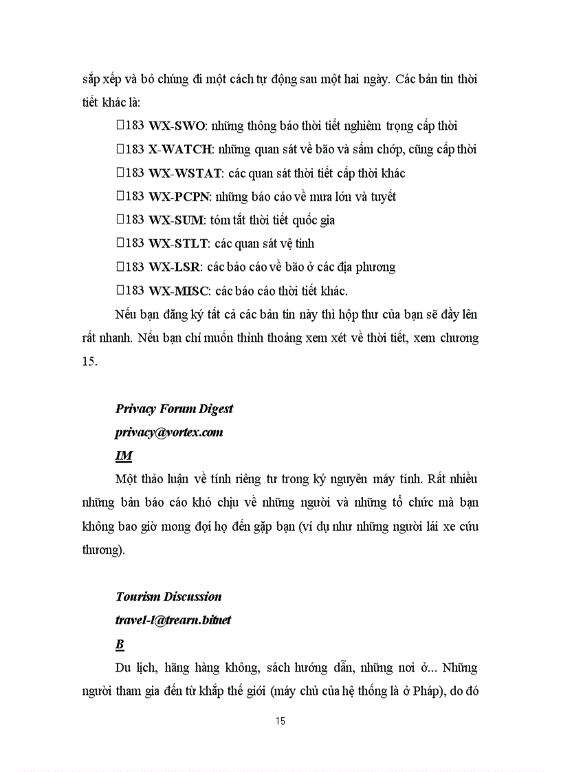 image for page Sử dụng các danh sách thư tín