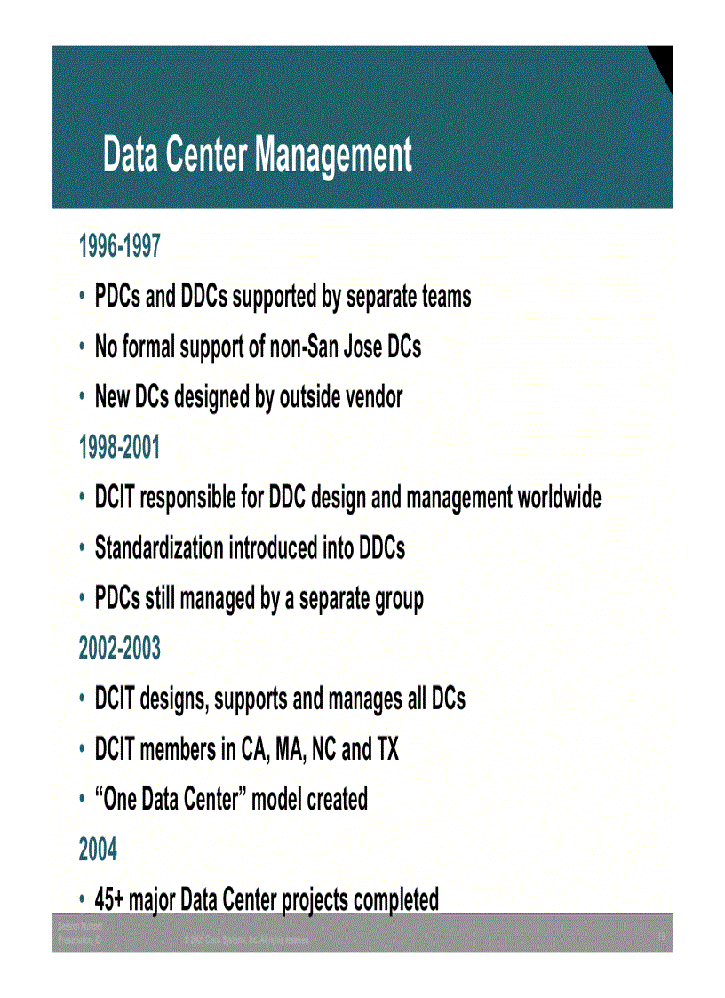 image for page Cisco IT Work Data Center Infrastructure