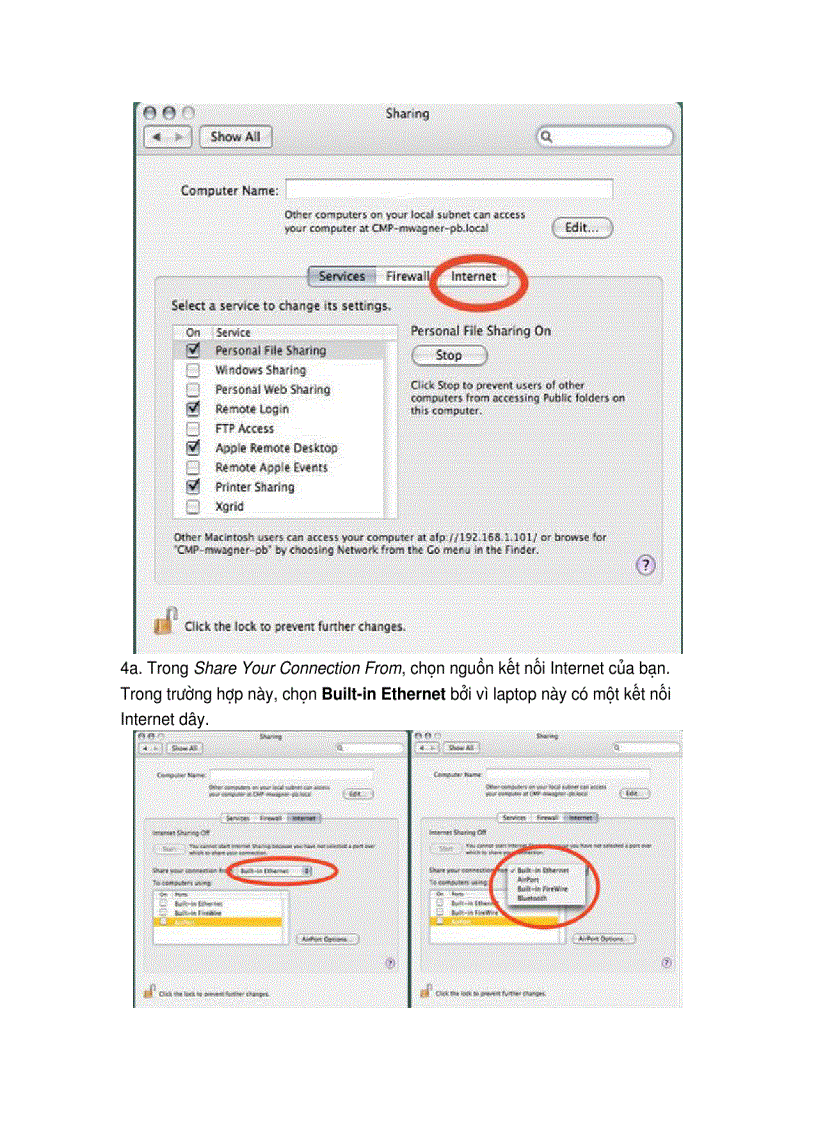 image for page Thiết lập một access point không dây trên một máy Mac