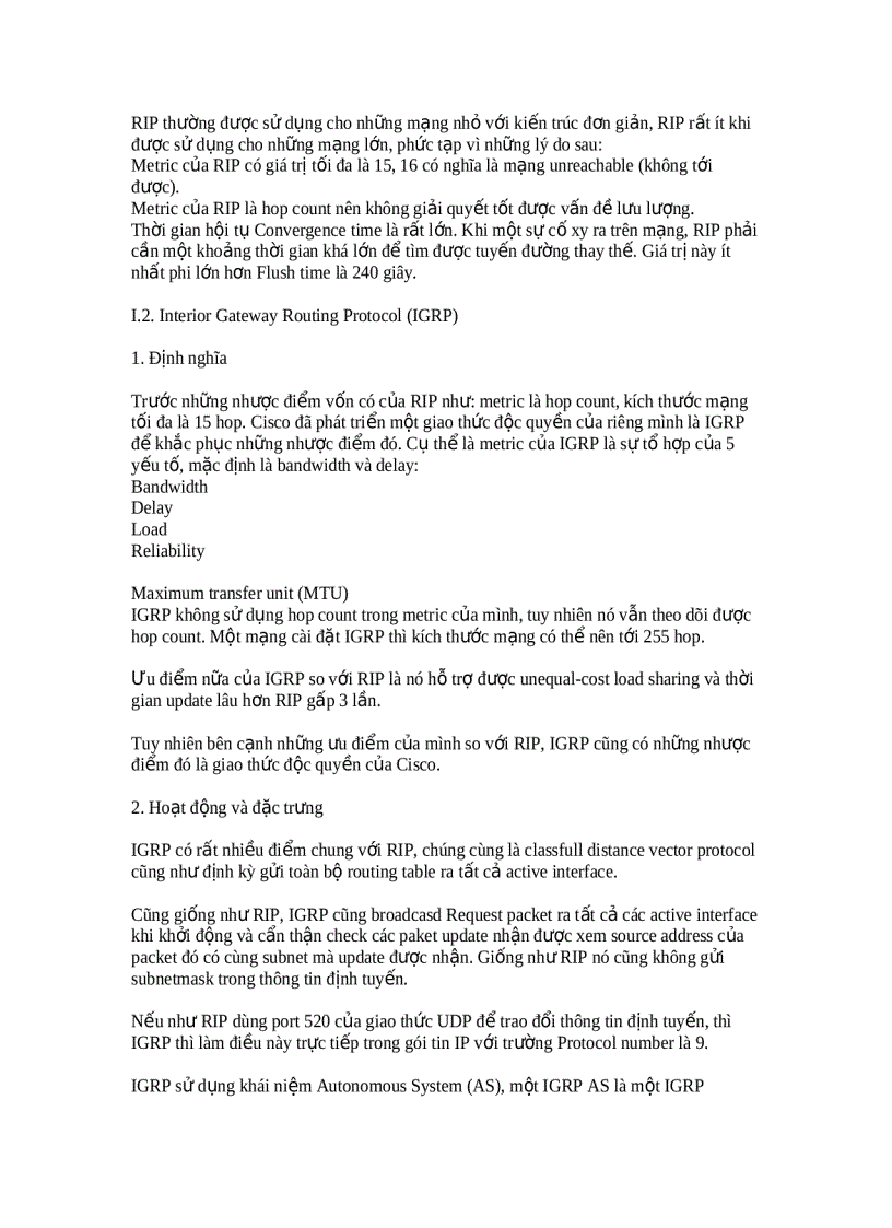 image for page Các giao thức cổng nội Interior Routing Protocols