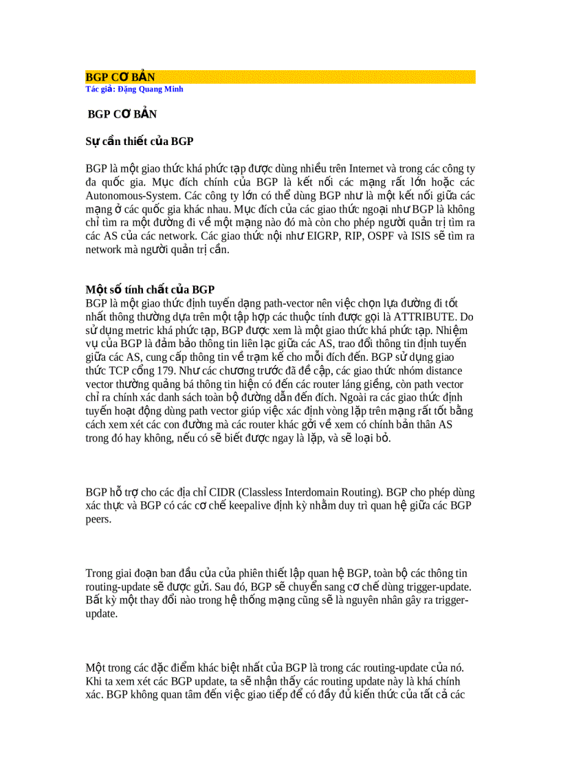 image for page Sự cần thiết của BGP