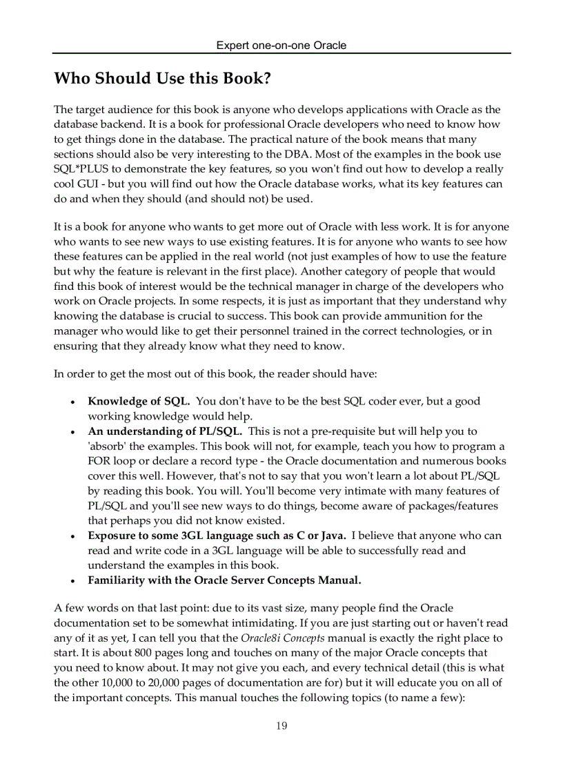 image for page Expert one on one Oracle