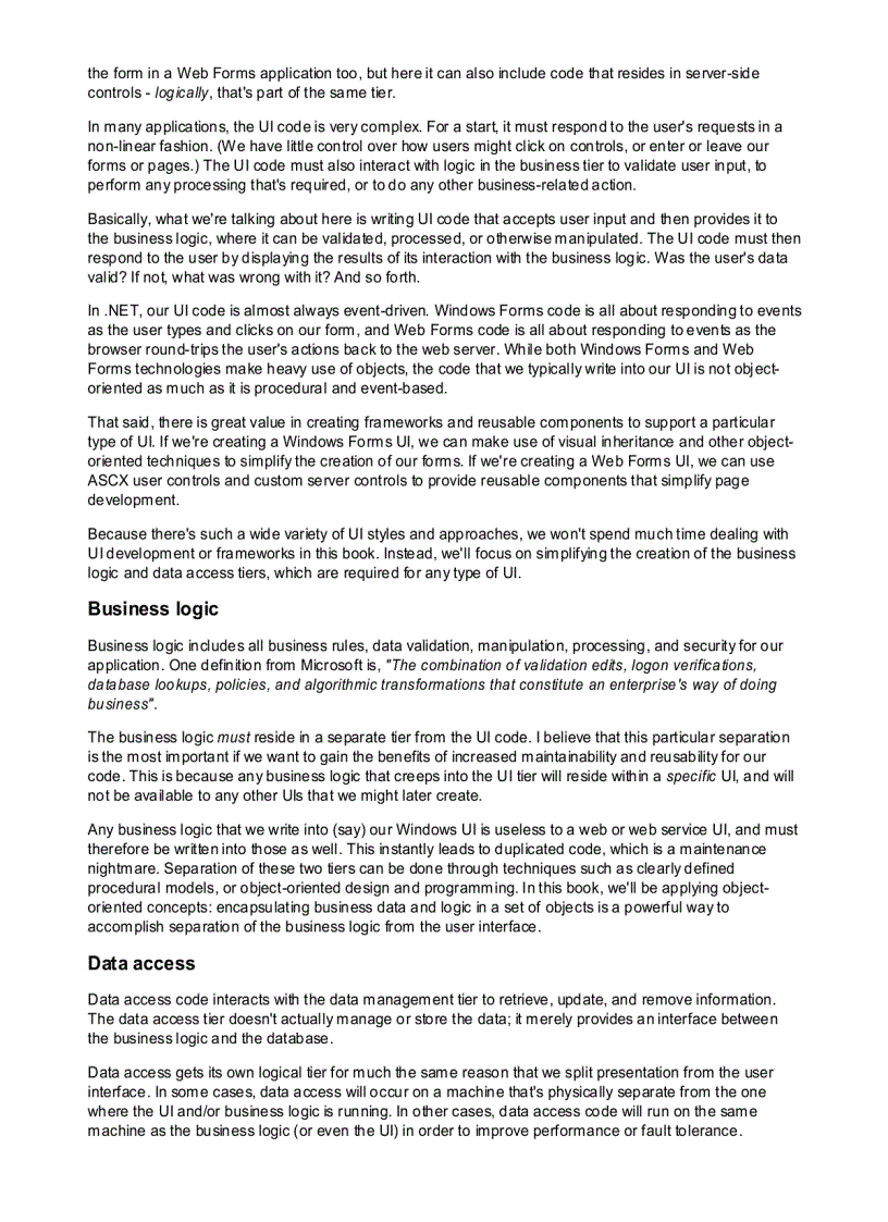 image for page Expert One on One Visual Basic NET Business Objects