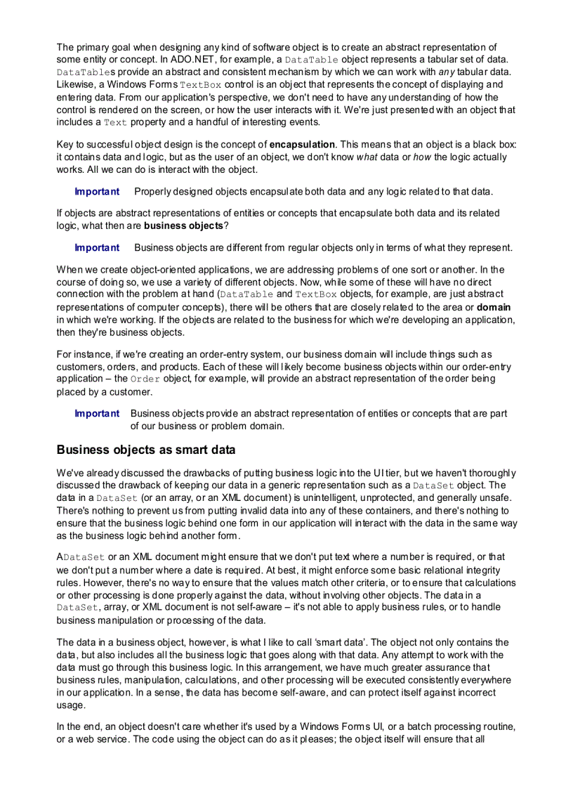 image for page Expert One on One Visual Basic NET Business Objects