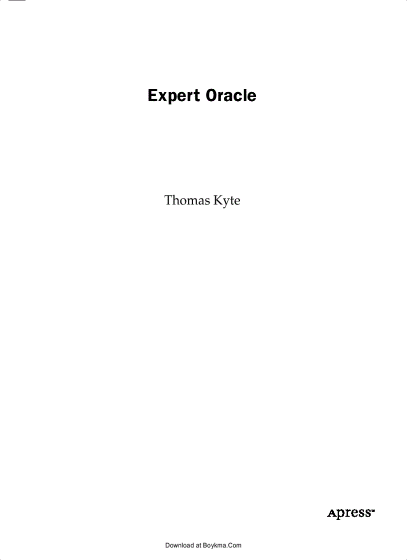 Expert Oracle