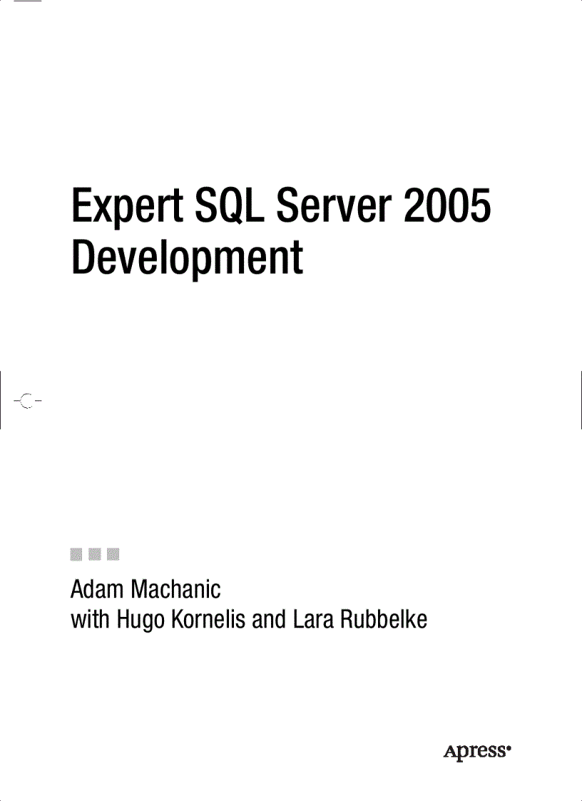 image for page Expert SQL Server 2005 Development