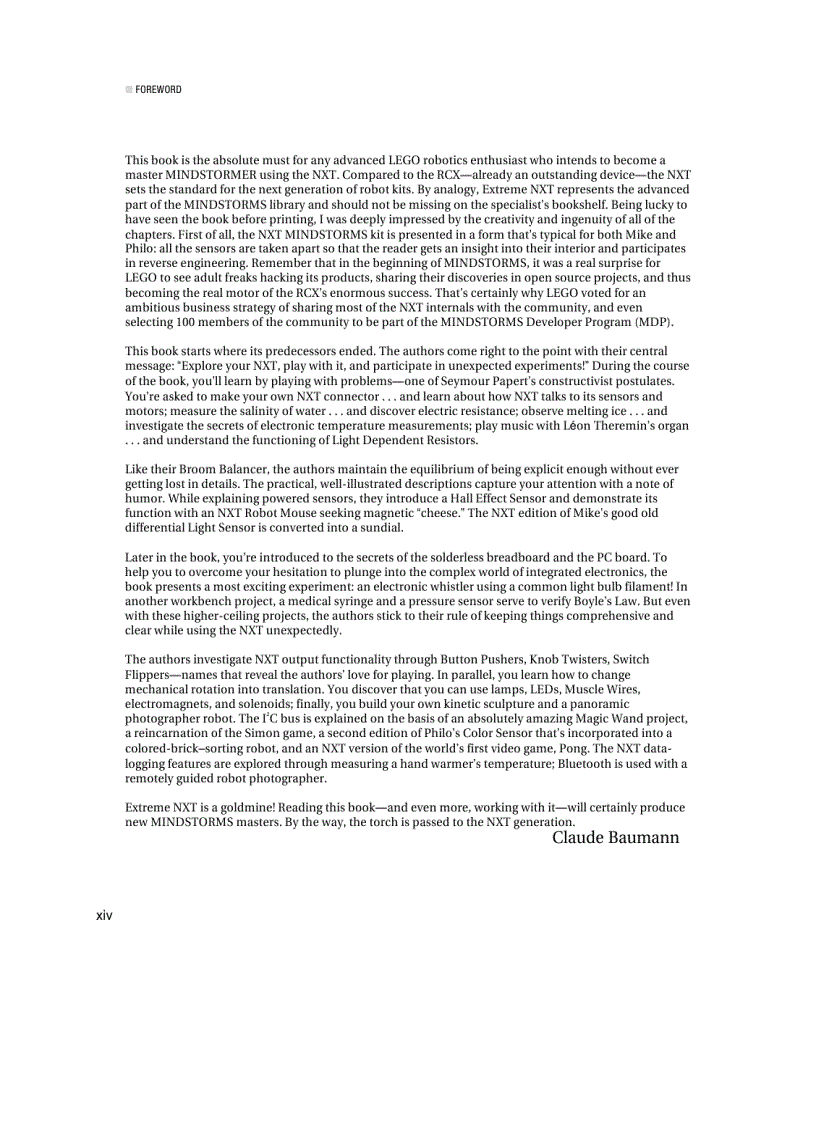 image for page Extreme NXT Extending the LEGO MINDSTORMS NXT to the Next Level