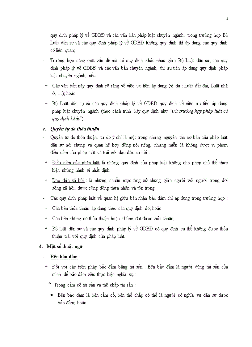 image for page Nội dung cơ bản về giao dịch bảo đảm