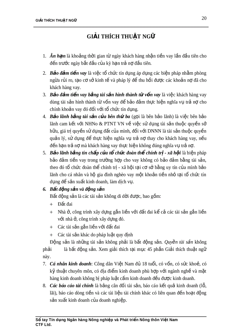 image for page Sổ tay tín dụng ngân hàng nông nghiệp và phát triển nông thôn
