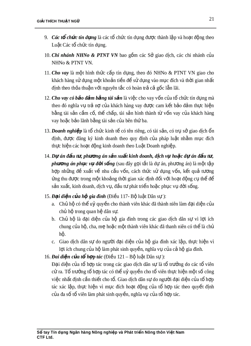 image for page Sổ tay tín dụng ngân hàng nông nghiệp và phát triển nông thôn