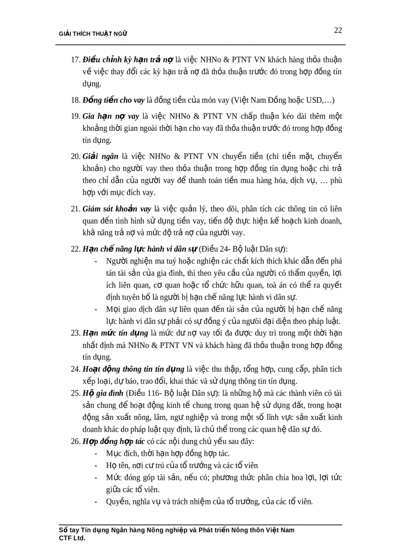 image for page Sổ tay tín dụng ngân hàng nông nghiệp và phát triển nông thôn