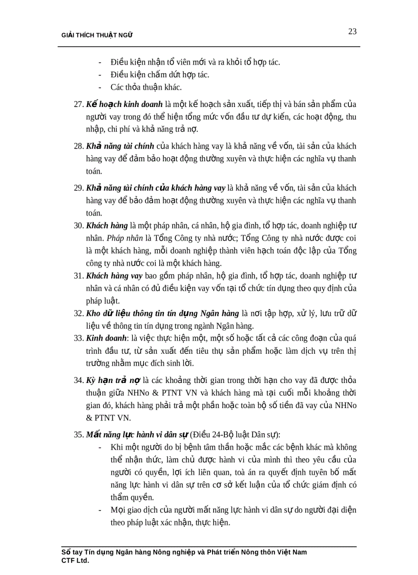 image for page Sổ tay tín dụng ngân hàng nông nghiệp và phát triển nông thôn